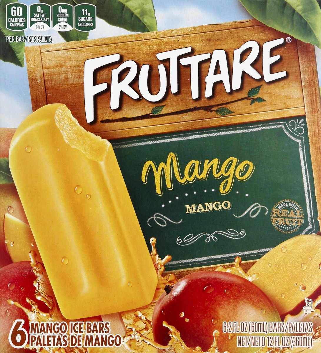 slide 4 of 4, Fruttare Mango Frozen Fruit Bar, 6 ct