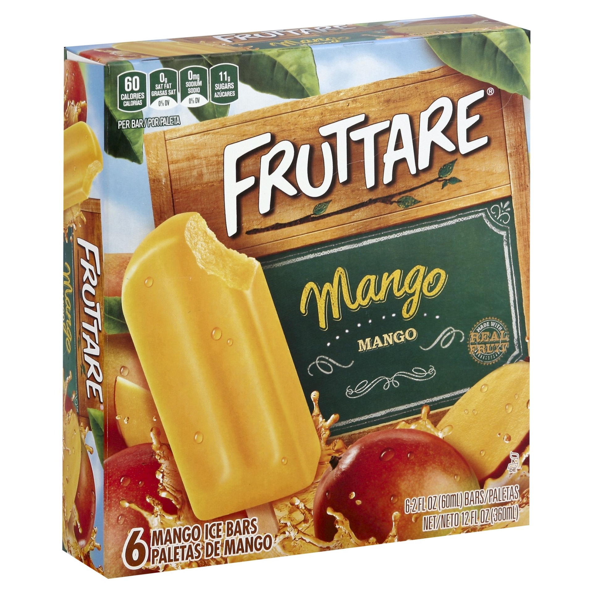 slide 1 of 1, Fruttare Mango Frozen Fruit Bar, 6 ct