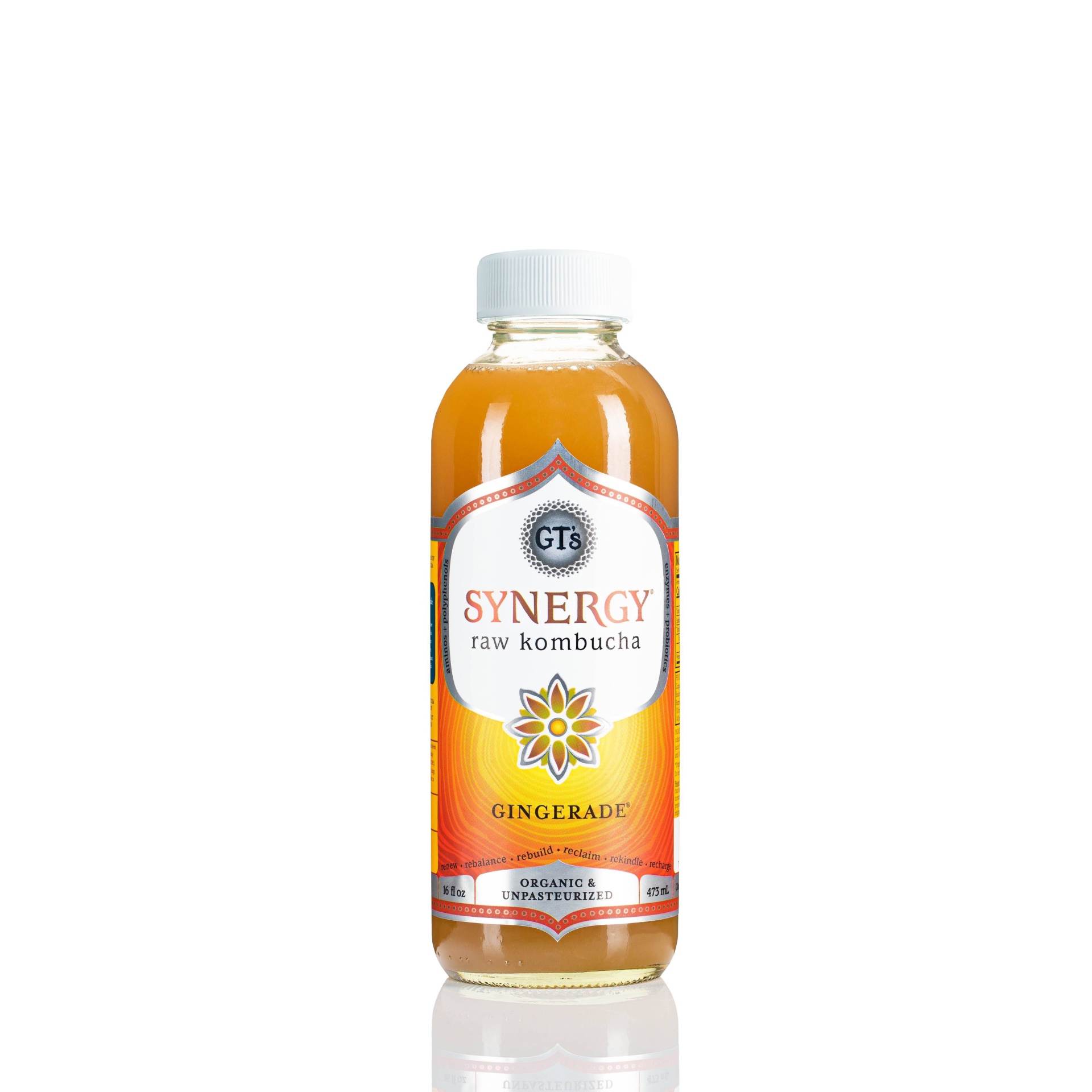 slide 1 of 1, GT's Enlightened Gingerade Organic Raw Kombucha, 16 fl oz