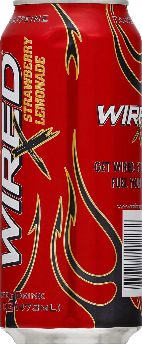 slide 11 of 14, Wired Strawberry Lemonade Energy Drink - 16 oz, 16 oz