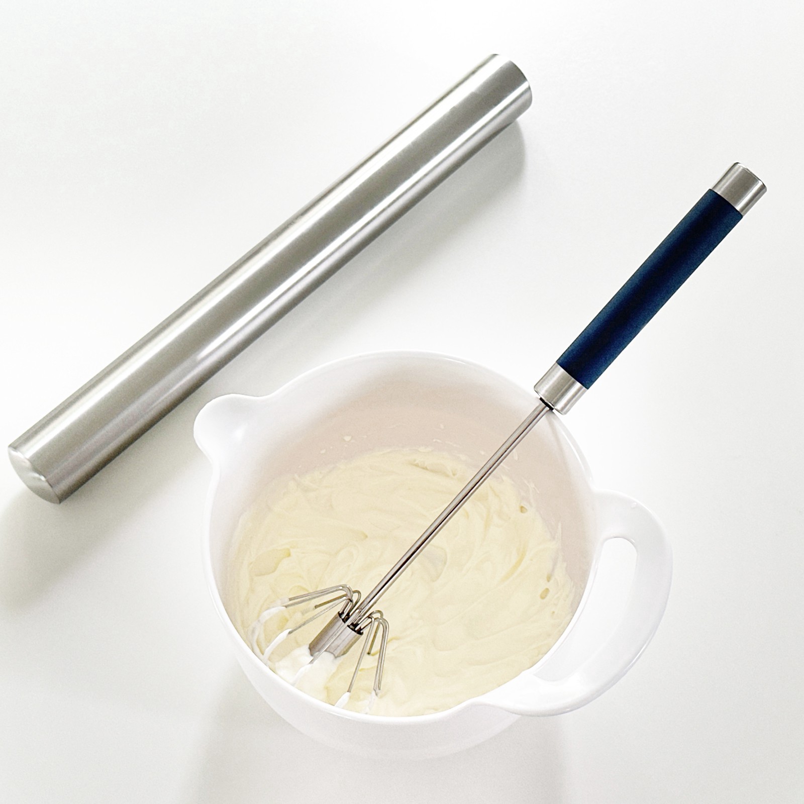 slide 3 of 3, 11.75" Stainless Steel Frother By Makery, 11.75 in x 2.5 in x 0.73 in