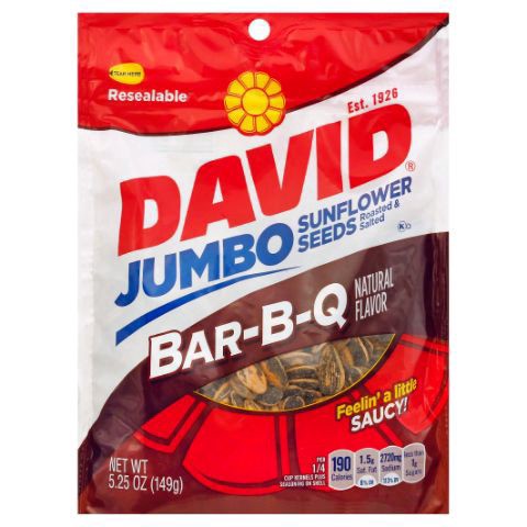 slide 1 of 1, David & Son Sunflower Seeds BBQ, 12 ct