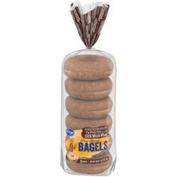 Kroger 100% Whole Wheat Pre-Sliced Bagels 6 Count