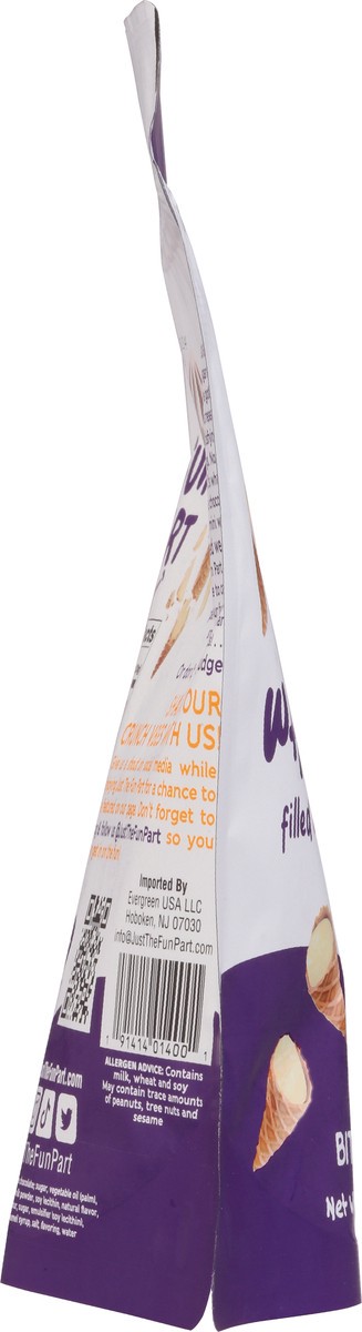 slide 3 of 9, Just The Fun Part Waffle Cones, White Chocolate, Bite-Sized, 4.23 oz