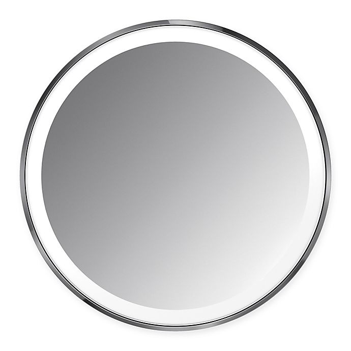 slide 1 of 6, simplehuman Sensor Mirror Compact - Black/Stainless Steel, 1 ct