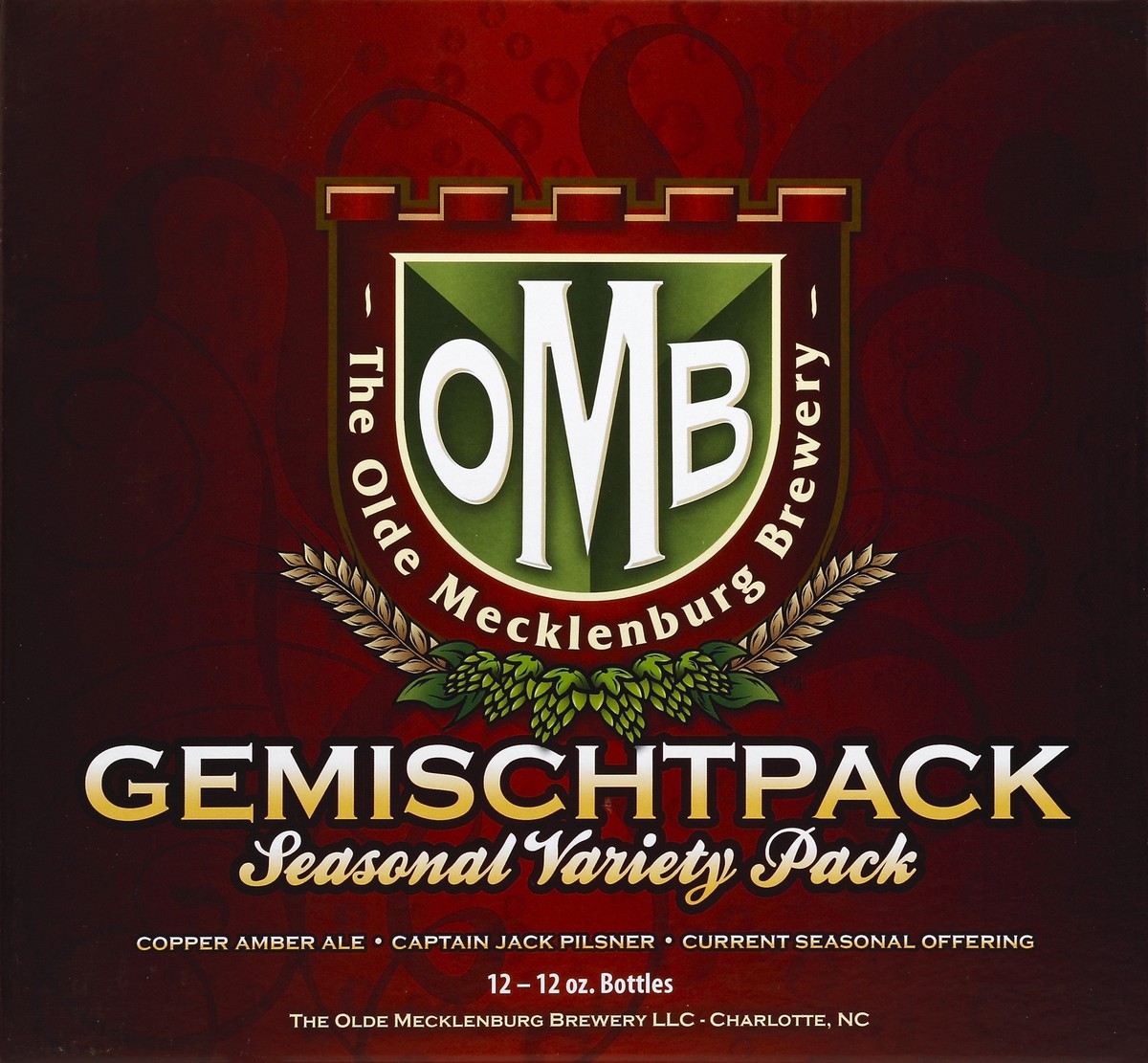 slide 4 of 6, The Olde Mecklenburg Brewery Pilsner Capt Jack Beer 12 - 12 oz Bottles, 12 ct