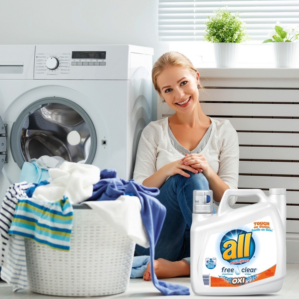 slide 2 of 4, All Stainlifters Free & Clear OXI Laundry Detergent, 141 fl oz