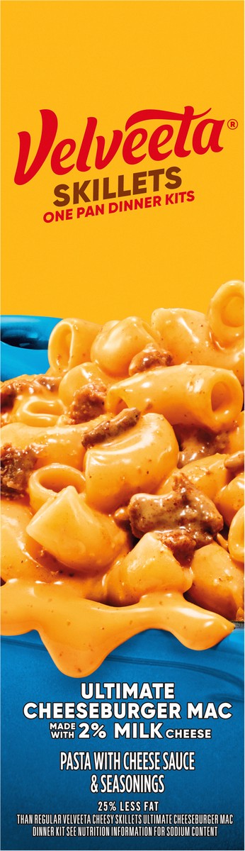 slide 7 of 9, Velveeta Ultimate Cheeseburger Mac with 2% Milk Cheese One Pan Dinner Kit with Cheese Sauce & Seasonings, 11.5 oz Box, 11.5 oz