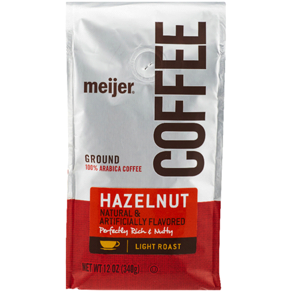 slide 1 of 1, Meijer Hazelnut Ground Coffee, Light Roast, 11 oz
