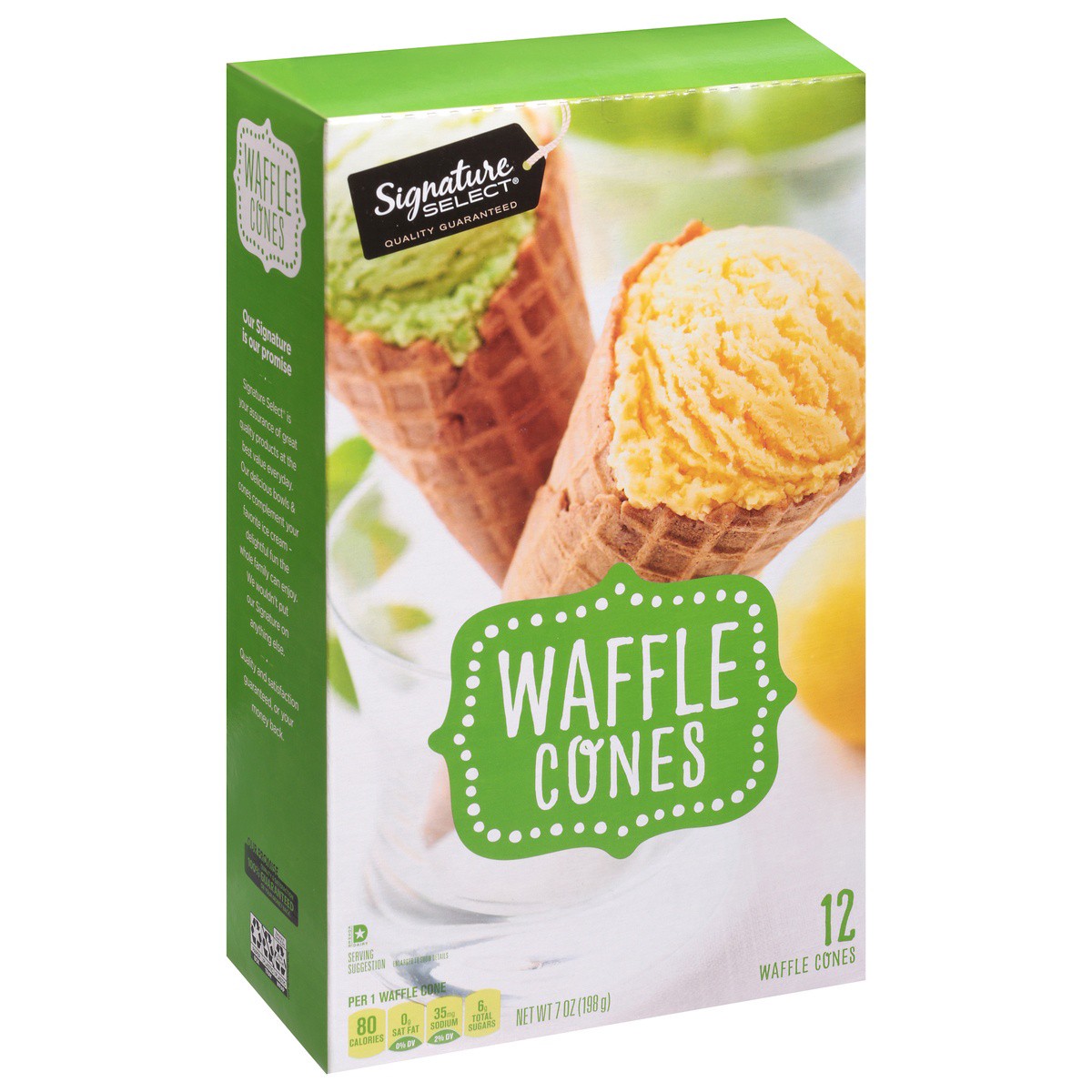 slide 2 of 9, Signature Select Waffle Cones 12 ea, 12 ct