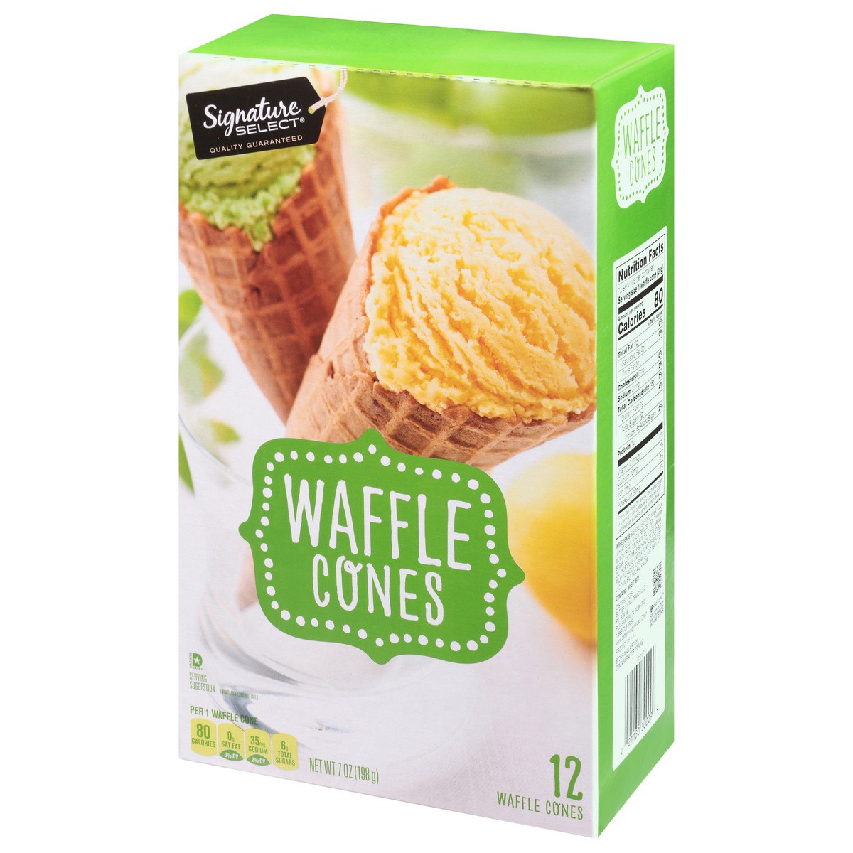 slide 3 of 9, Signature Select Waffle Cones 12 ea, 12 ct