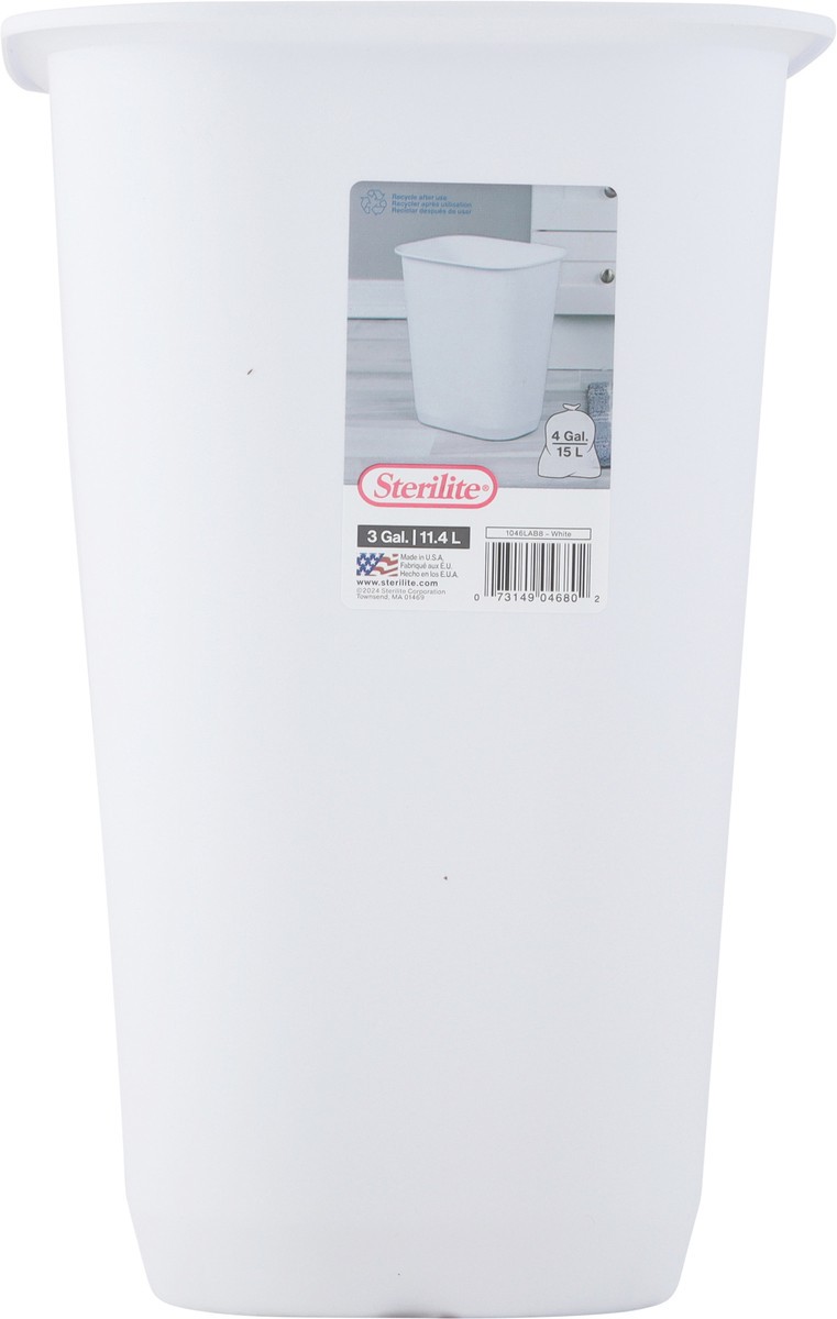 slide 6 of 11, Sterilite White 9 Gal Wastebasket 1 Each, 1 ct
