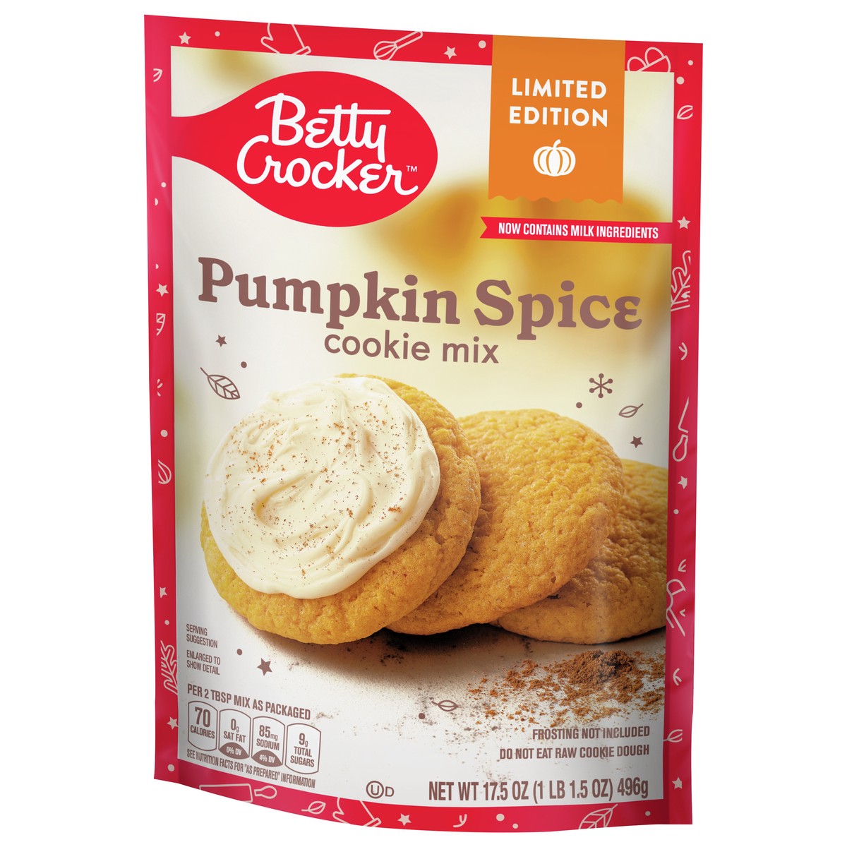 slide 3 of 9, Betty Crocker Pumpkin Spice Cookie Pouch, 17.5 oz