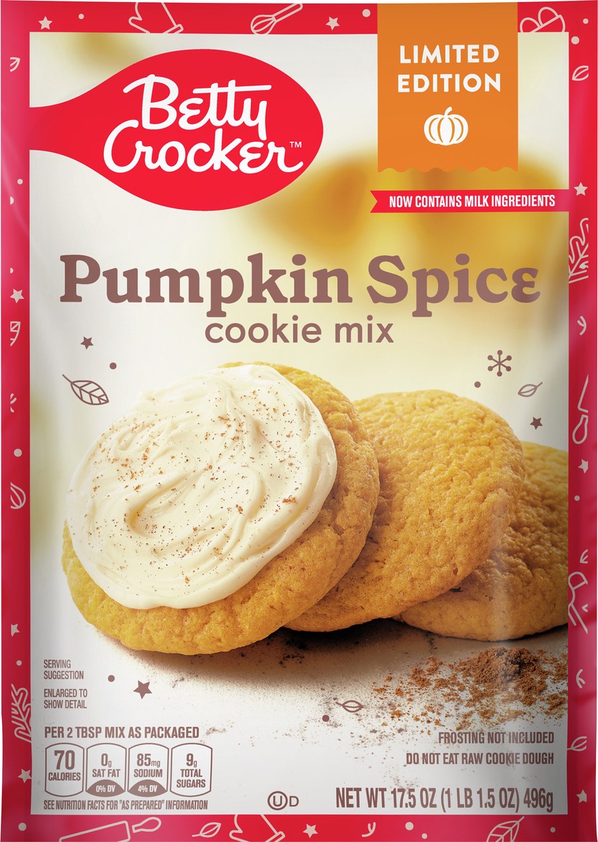 slide 6 of 9, Betty Crocker Pumpkin Spice Cookie Pouch, 17.5 oz