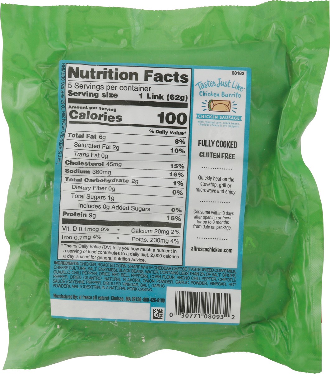 slide 7 of 14, Al Fresco Tastes Just Like Chicken Burrito Chicken Sausage 11 oz, 11 oz