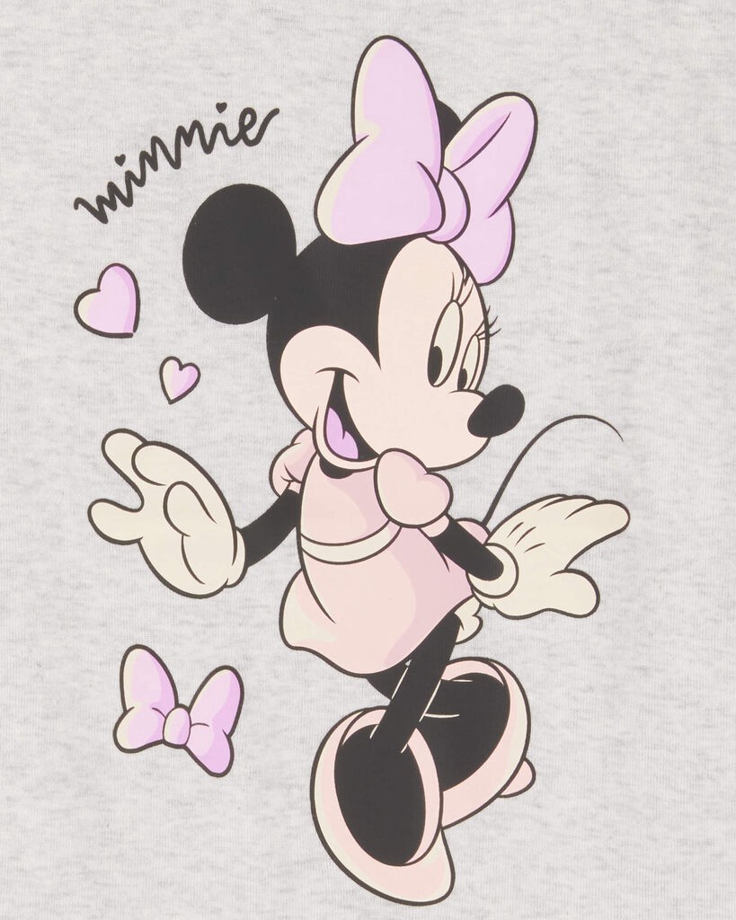 slide 2 of 2, Carter's Kid 2-Piece Minnie Mouse 100% Snug Fit Cotton Pajamas Pink/Grey 8, 2 pc