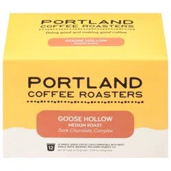 Portland Coffee Roasters Single-Serve Coffee Cups Medium Roast Goose Hollow Coffee - 12 ct