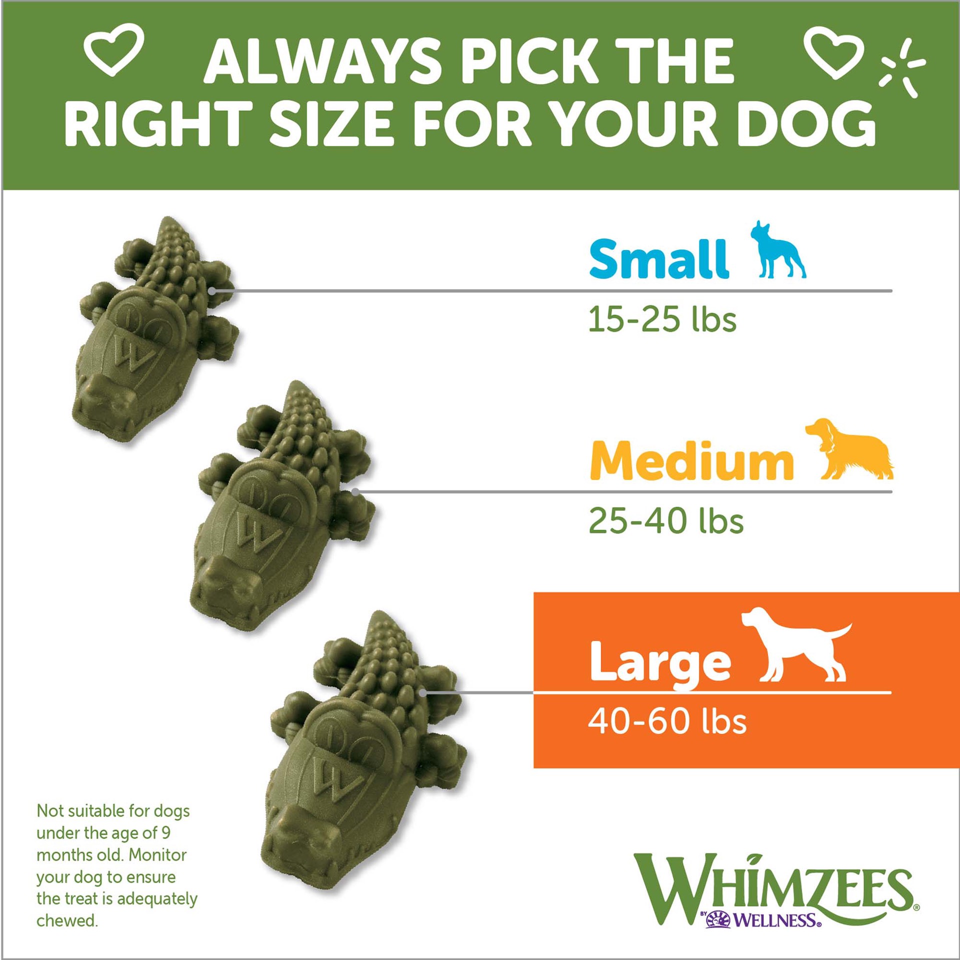 slide 4 of 5, WHIMZEES Wellness Alligator Dog Dental Treats, Natural Chews, Large Size, (6 Count), 1 ct