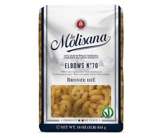 slide 1 of 1, La Molisana Elbows N°70 100% Durum Wheat Semolina Enriched Macaroni, 1 Lbs., 1 ct