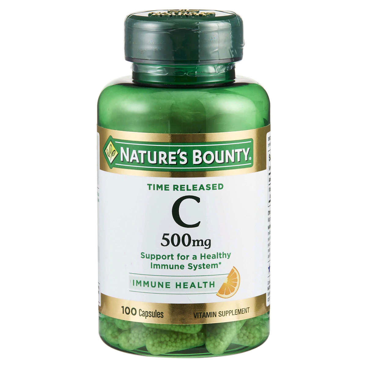 slide 1 of 9, Nature's Bounty Time Released Pure Vitamin C Capsules, 100 ct; 500 mg