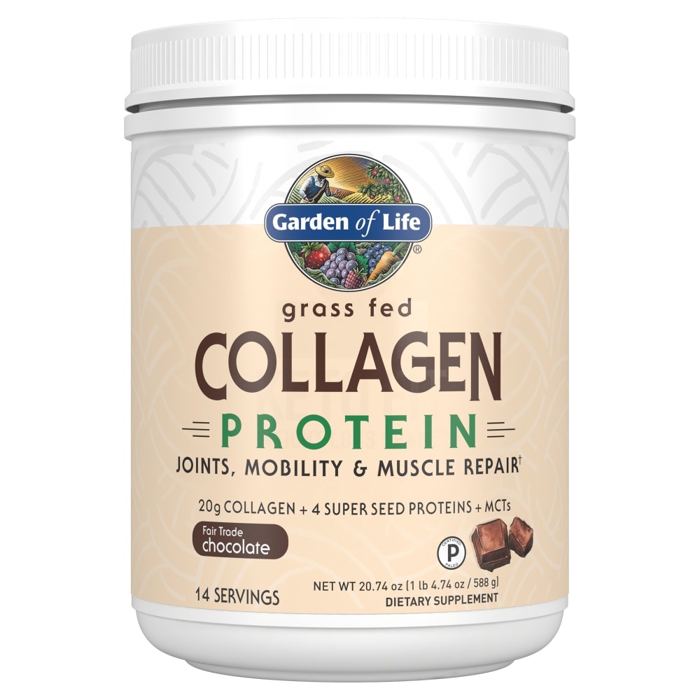 slide 1 of 1, Garden of Life Paleo Collagen & Plant Protein Chocolate, 14.81 oz