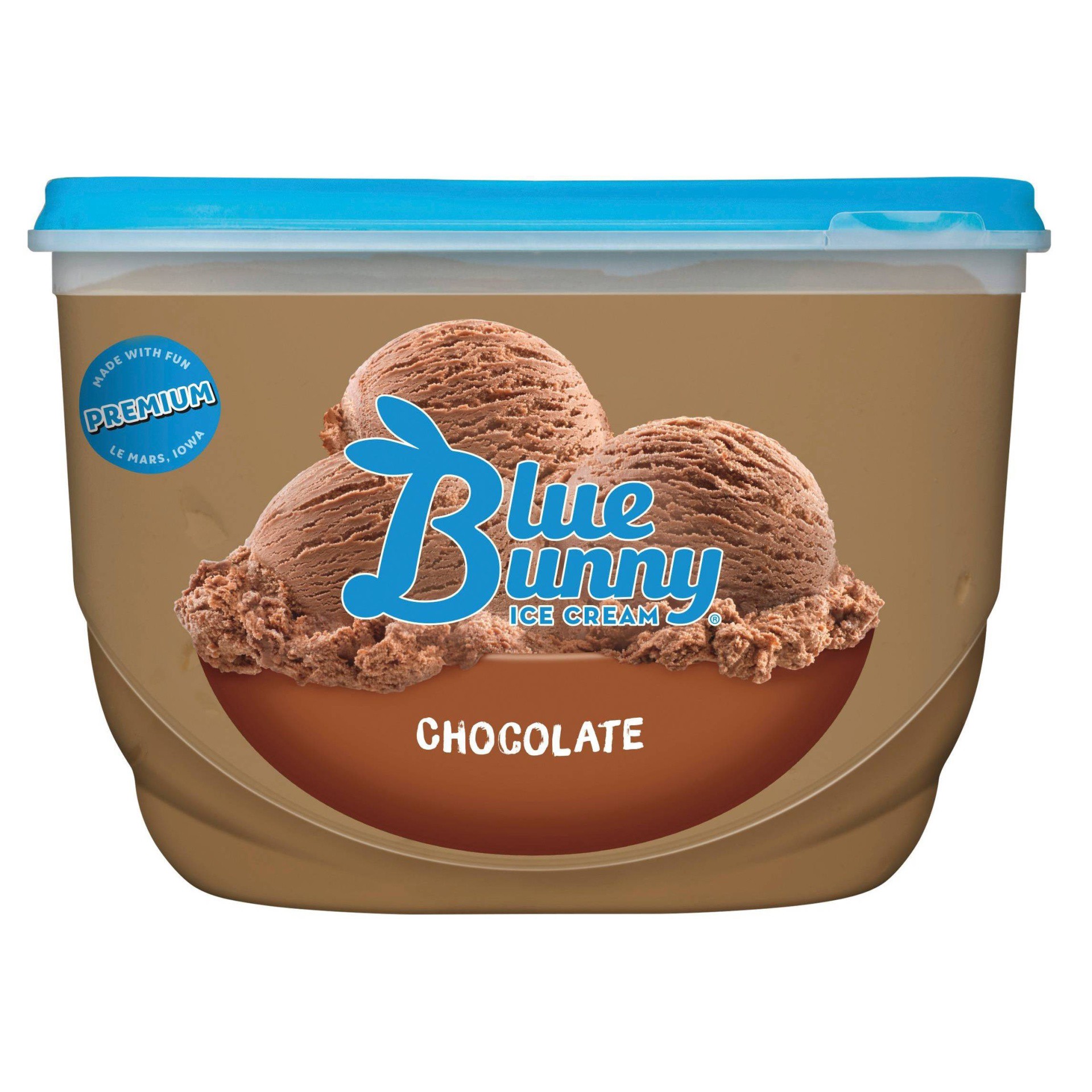 slide 1 of 2, Blue Bunny Premium Chocolate Frozen Dessert, 48 fl oz, 48 fl oz