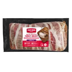 Shady Brook Farms Turketta, Bacon Wrapped Seasoned Turkey Breast, Fresh, Gluten-Free, 1.5 - 2.5 lb