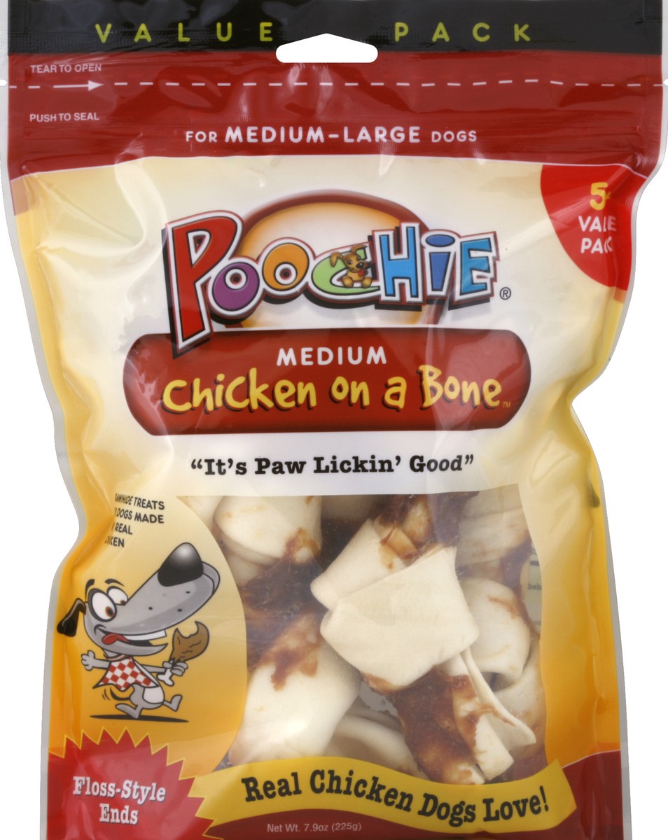 slide 2 of 2, Poochie Rawhide Treats, 5 ct