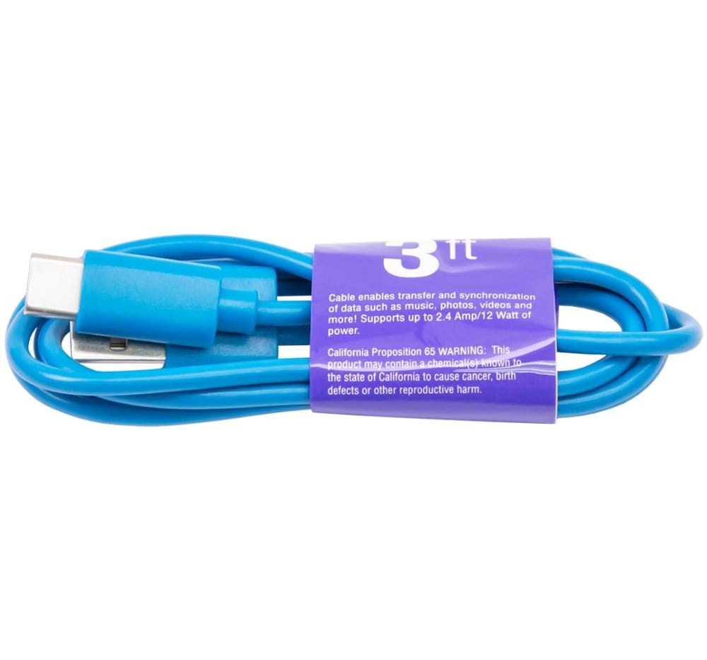 slide 1 of 1, Cellcandy 3 Foot Type C Cable - Blue, 1 ct