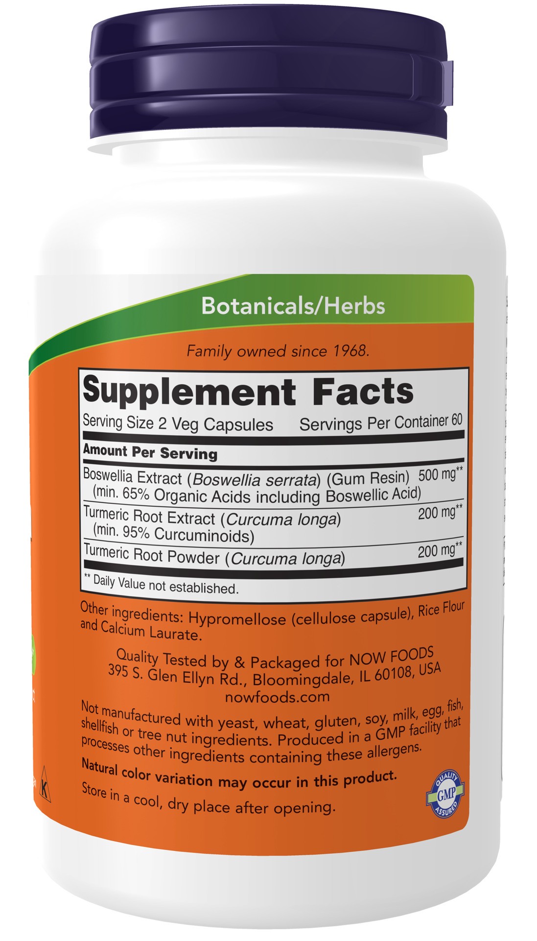 slide 4 of 4, NOW Boswellia Extract 250 mg - 120 Veg Capsules, 120 ct