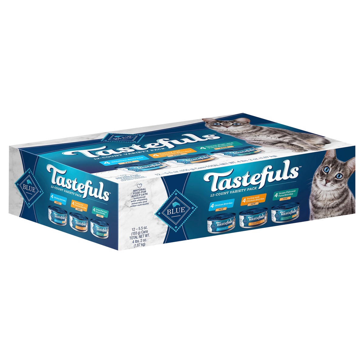 slide 5 of 6, Blue Buffalo Tastefuls Wet Cat Food, Variety Pack, 12 ct