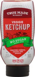 True Made Foods True Made Veggie Ketchup No Sugar Added Squeeze Bottle