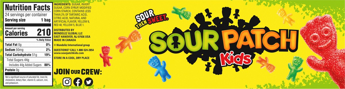 slide 8 of 9, SOUR PATCH KIDS Soft & Chewy Candy, 24 - 2 oz Bags, 24 ct; 2 oz