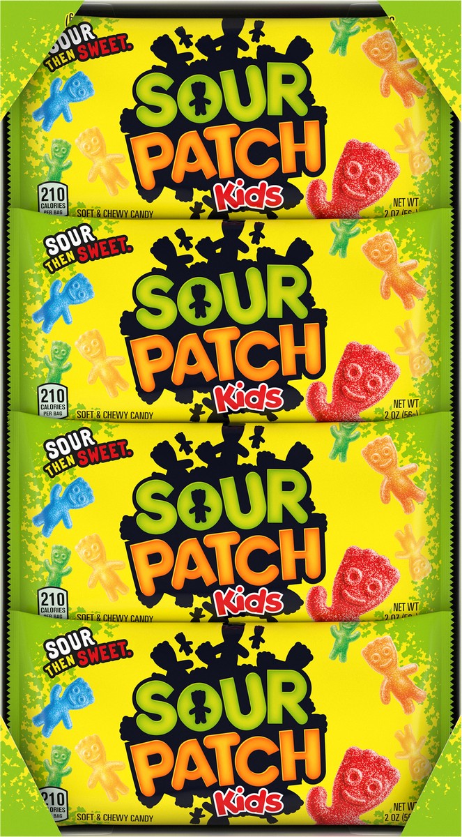 slide 9 of 9, SOUR PATCH KIDS Soft & Chewy Candy, 24 - 2 oz Bags, 24 ct; 2 oz