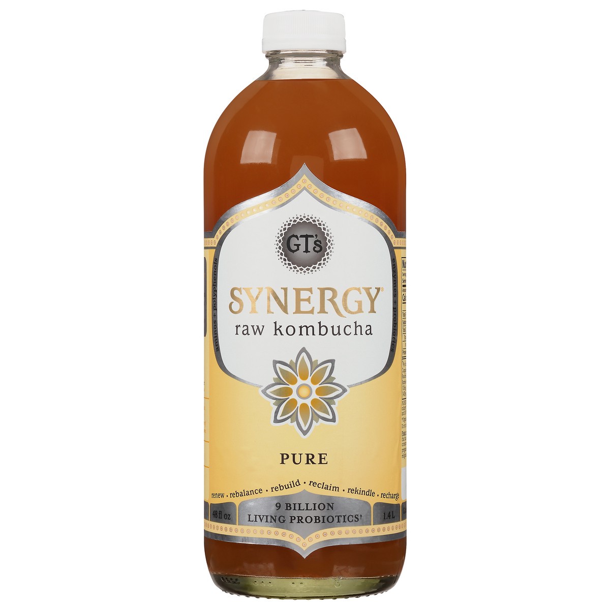 slide 1 of 12, GT's Pure Raw Raw Kombucha 48 fl oz Bottle, 48 fl oz