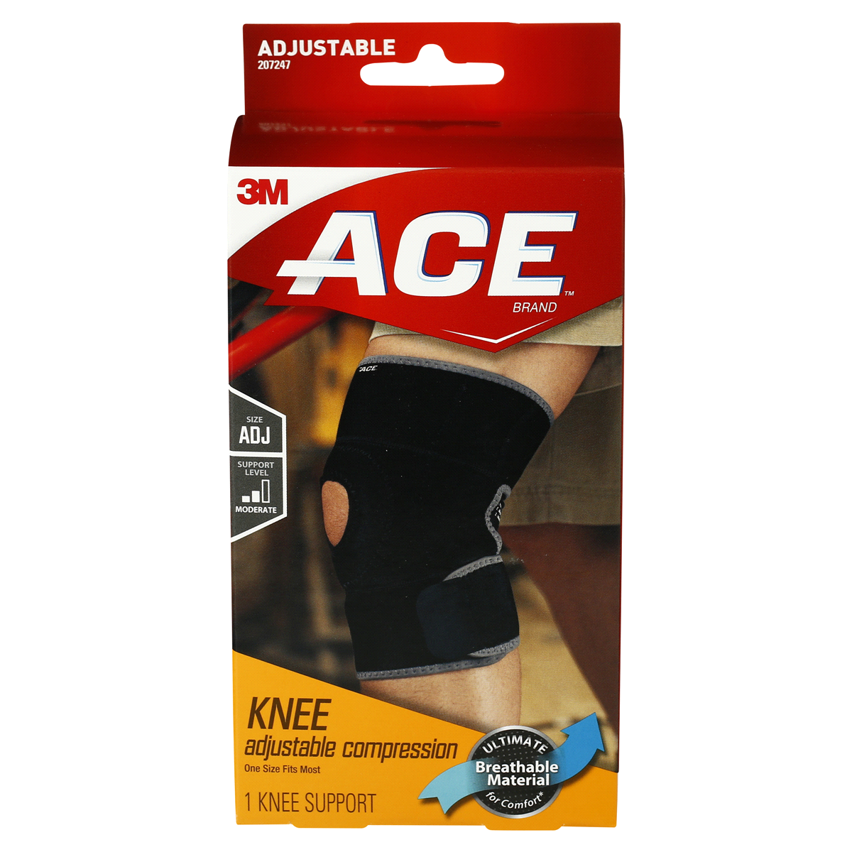 slide 1 of 1, Ace Knee Brace With Open Patella, One Size