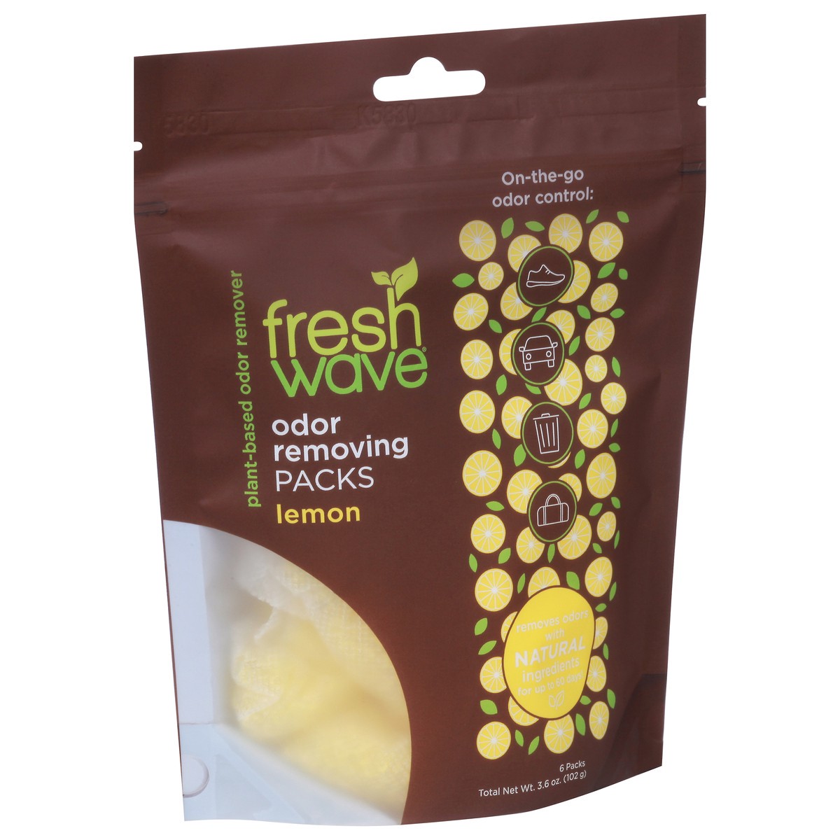 slide 5 of 9, Fresh Wave Plant-Based Lemon Odor Removing Packs 6 ea, 6 ct