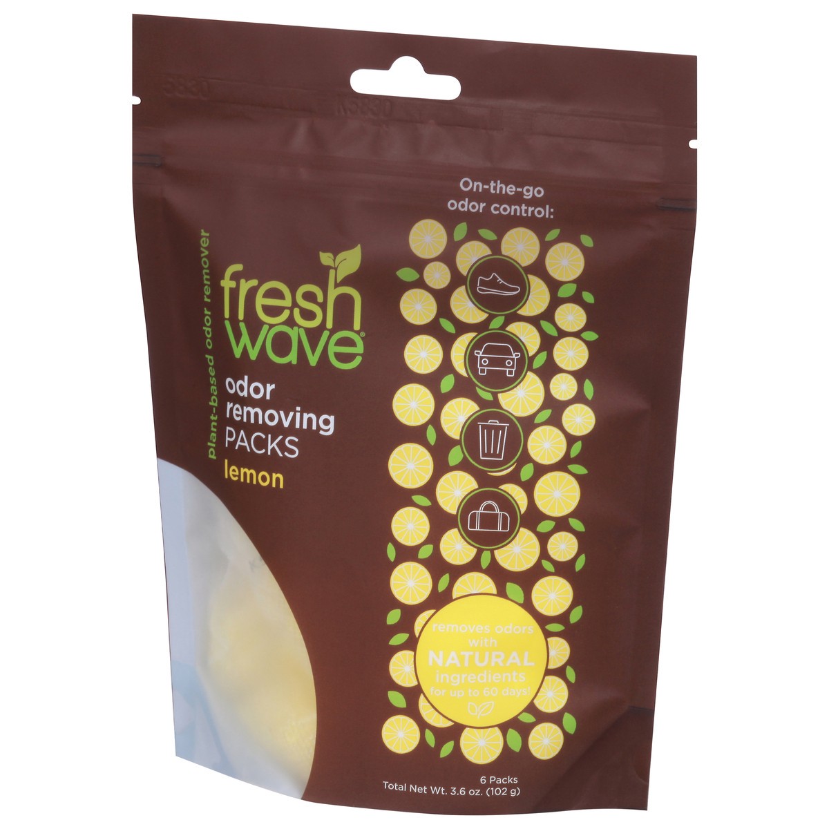 slide 2 of 9, Fresh Wave Plant-Based Lemon Odor Removing Packs 6 ea, 6 ct