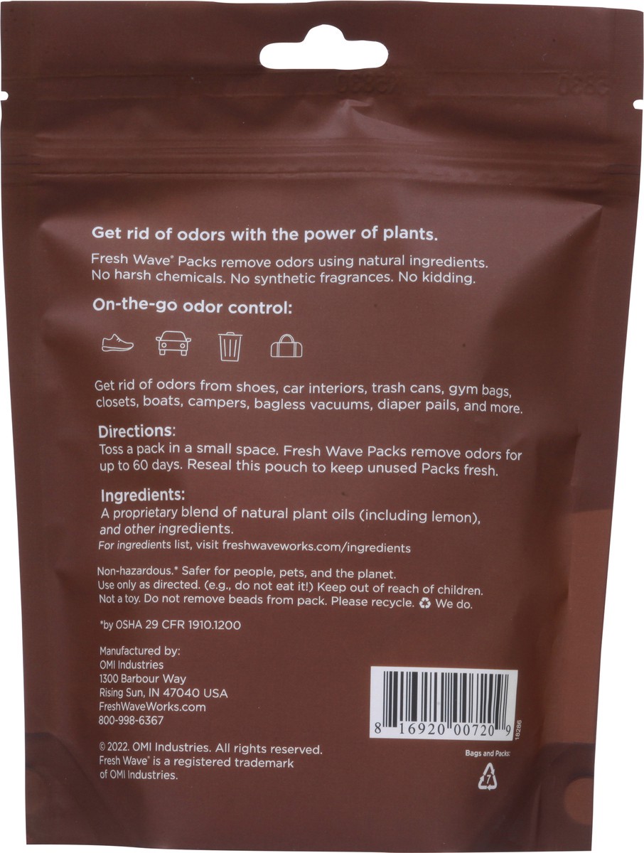 slide 6 of 9, Fresh Wave Plant-Based Lemon Odor Removing Packs 6 ea, 6 ct