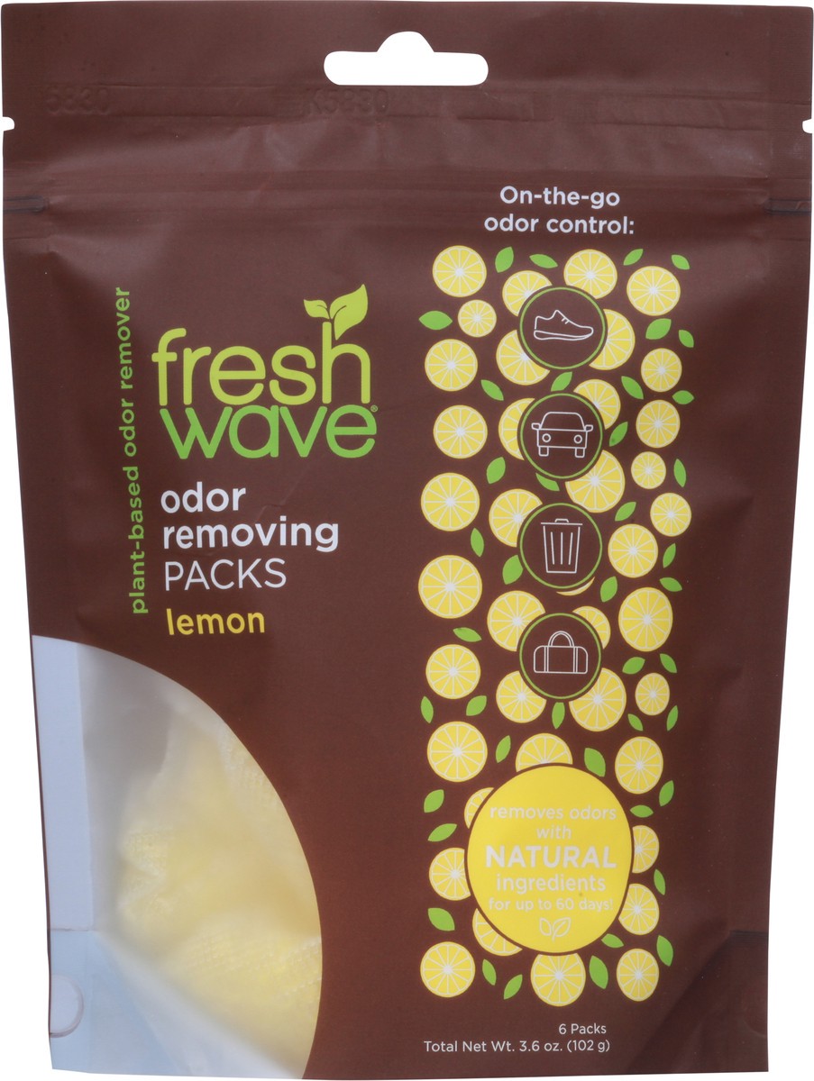 slide 4 of 9, Fresh Wave Plant-Based Lemon Odor Removing Packs 6 ea, 6 ct