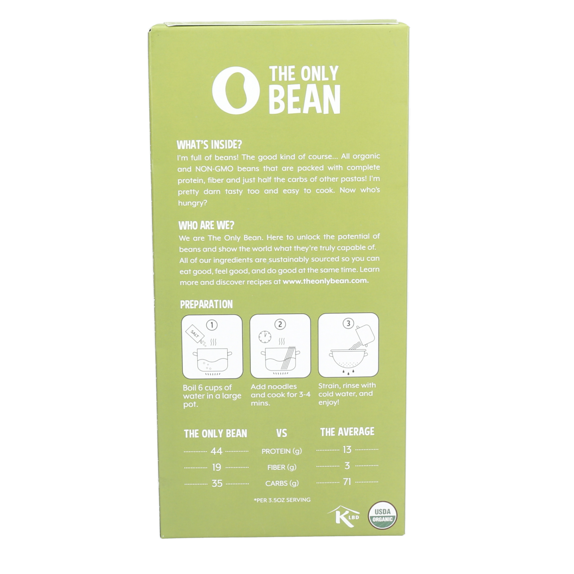 slide 3 of 3, Kehe The Only Bean Pasta Edamame Spaghetti, 8 oz