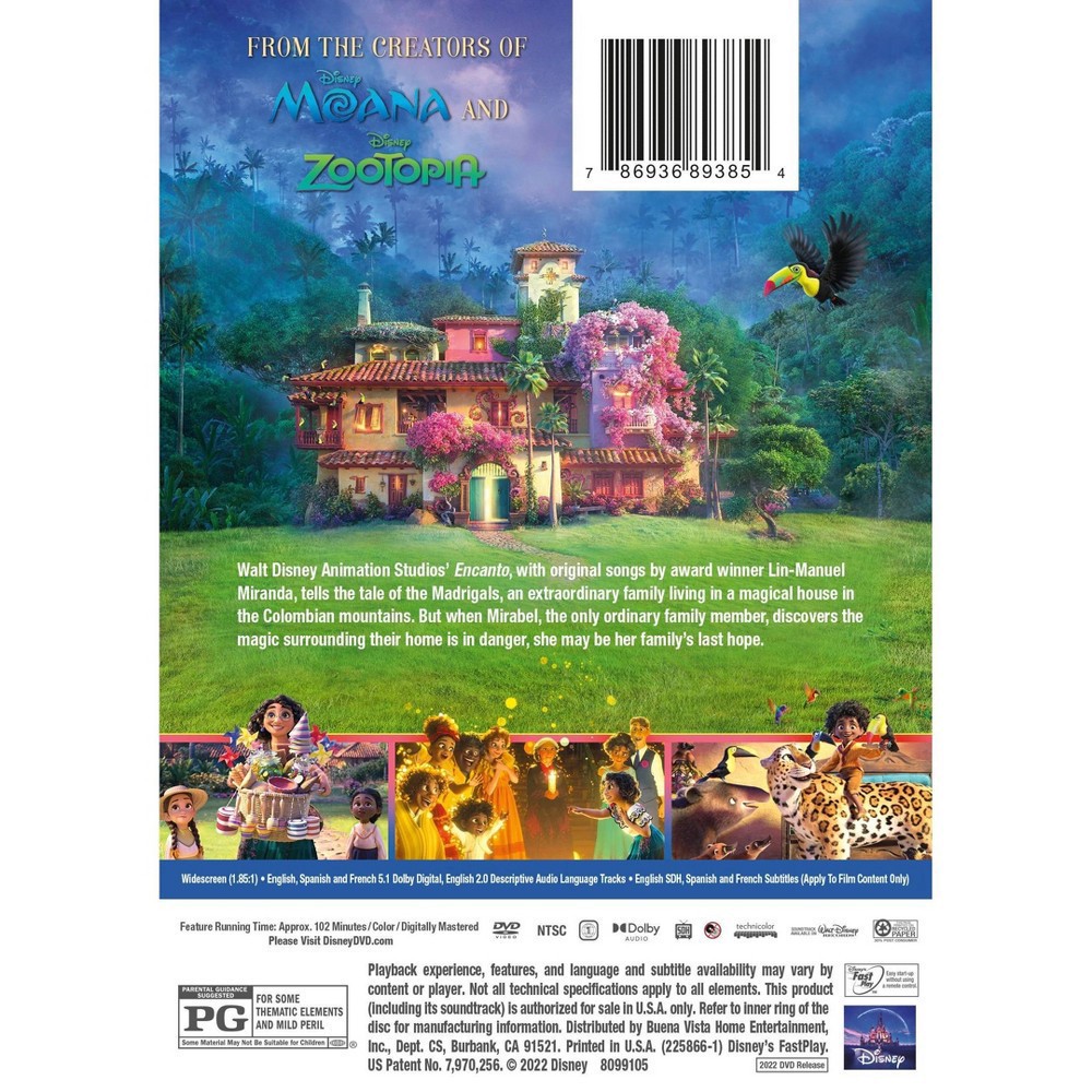 slide 2 of 2, Disney Encanto 1-Disc DVD, 1 ct