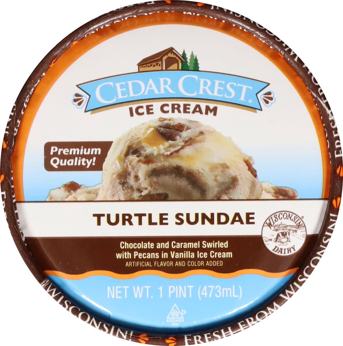 slide 3 of 13, Cedar Crest Turtle Sundae Ice Cream 1 pt, 1 pint