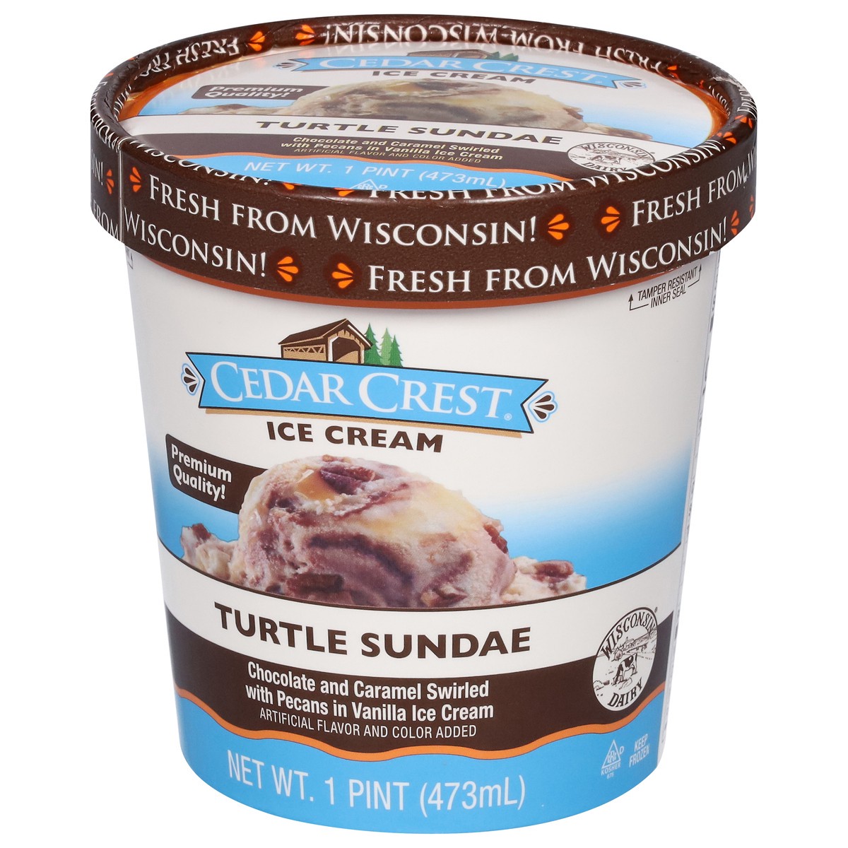 slide 9 of 13, Cedar Crest Turtle Sundae Ice Cream 1 pt, 1 pint