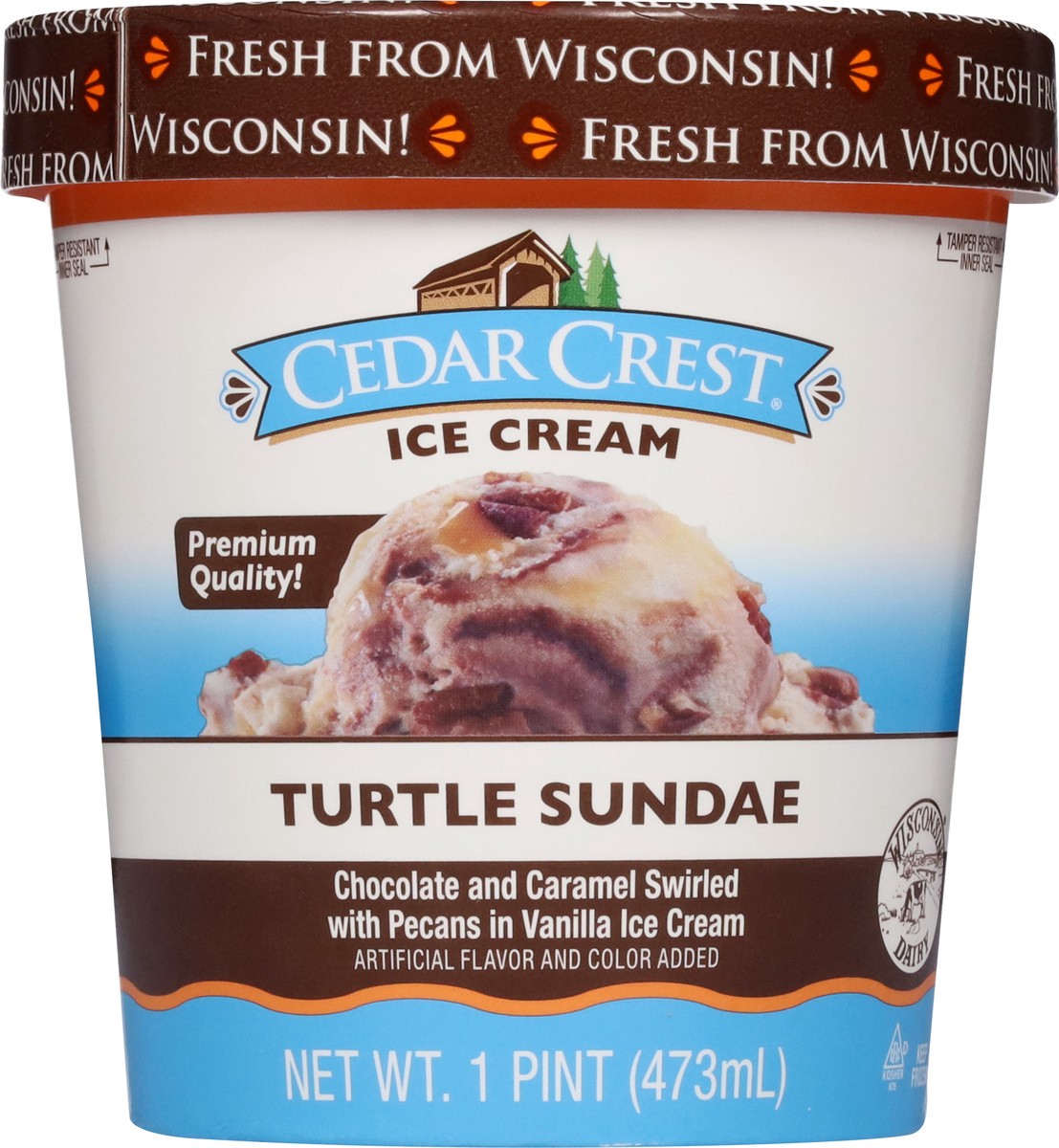 slide 12 of 13, Cedar Crest Turtle Sundae Ice Cream 1 pt, 1 pint