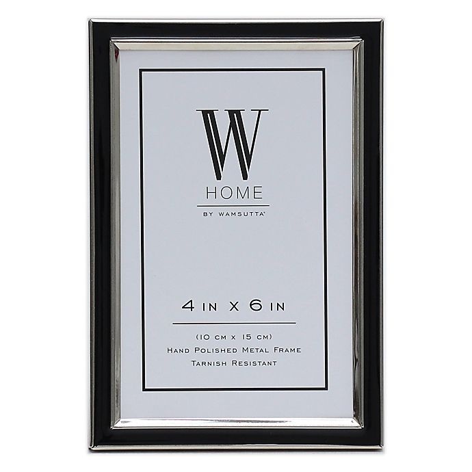 slide 1 of 1, W Home Enamel Picture Frame - Black, 4 in x 6 in