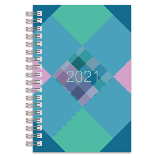 slide 1 of 3, Office Depot Brand Weekly/Monthly Planner, 4'' X 6'', Buffalo Check, January To December 2021, 4 in