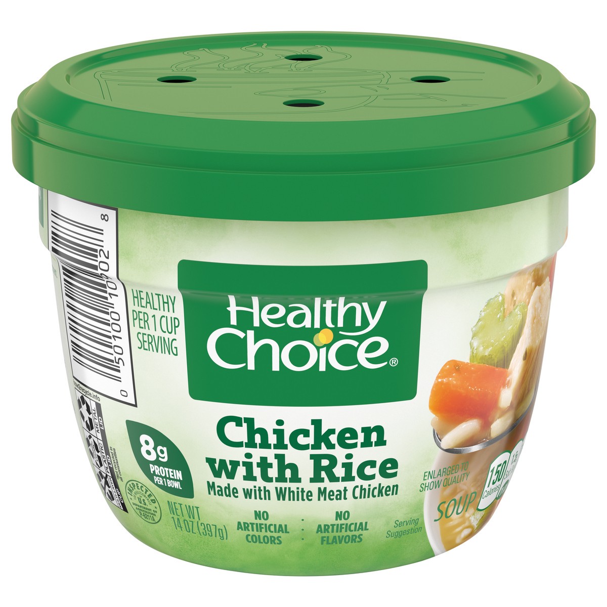 slide 1 of 2, Healthy Choice Chicken with Rice Soup 14 oz, 14 oz