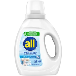 all Liquid Fabric Softener for Sensitive Skin, Free Clear, 40 fluid Ounces