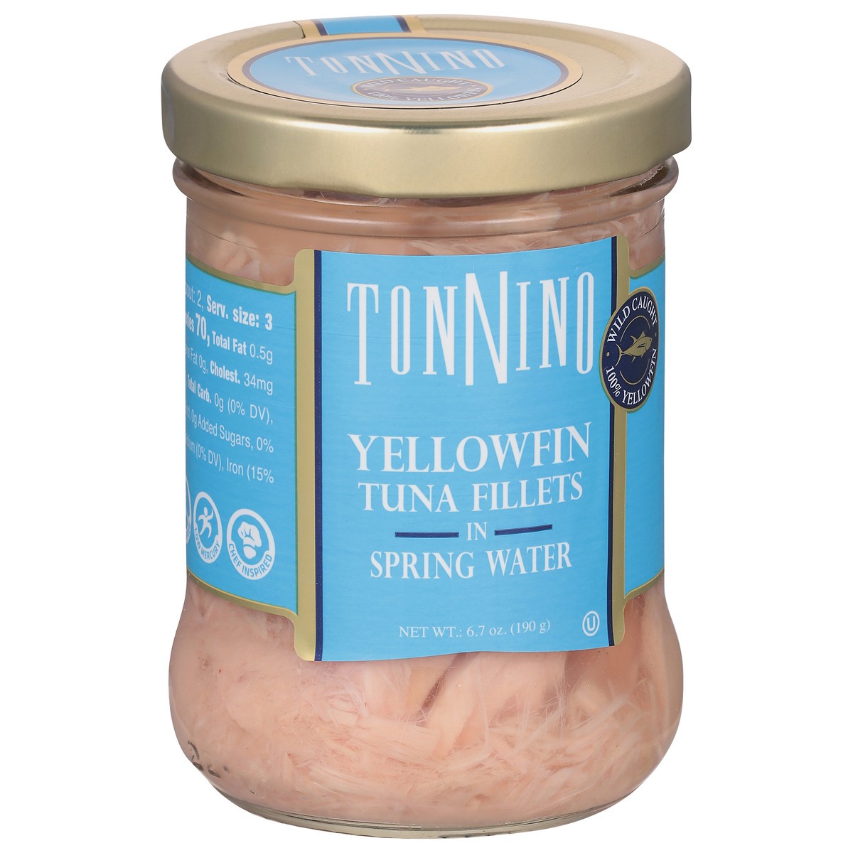 slide 4 of 9, Tonnino Tuna Fillets in Spring Water, 6.7 oz